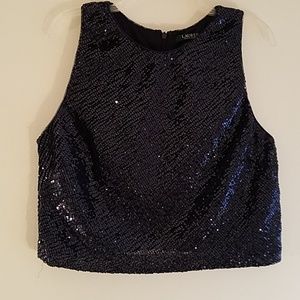 Ralph Lauren Sequin Evening Tank Top